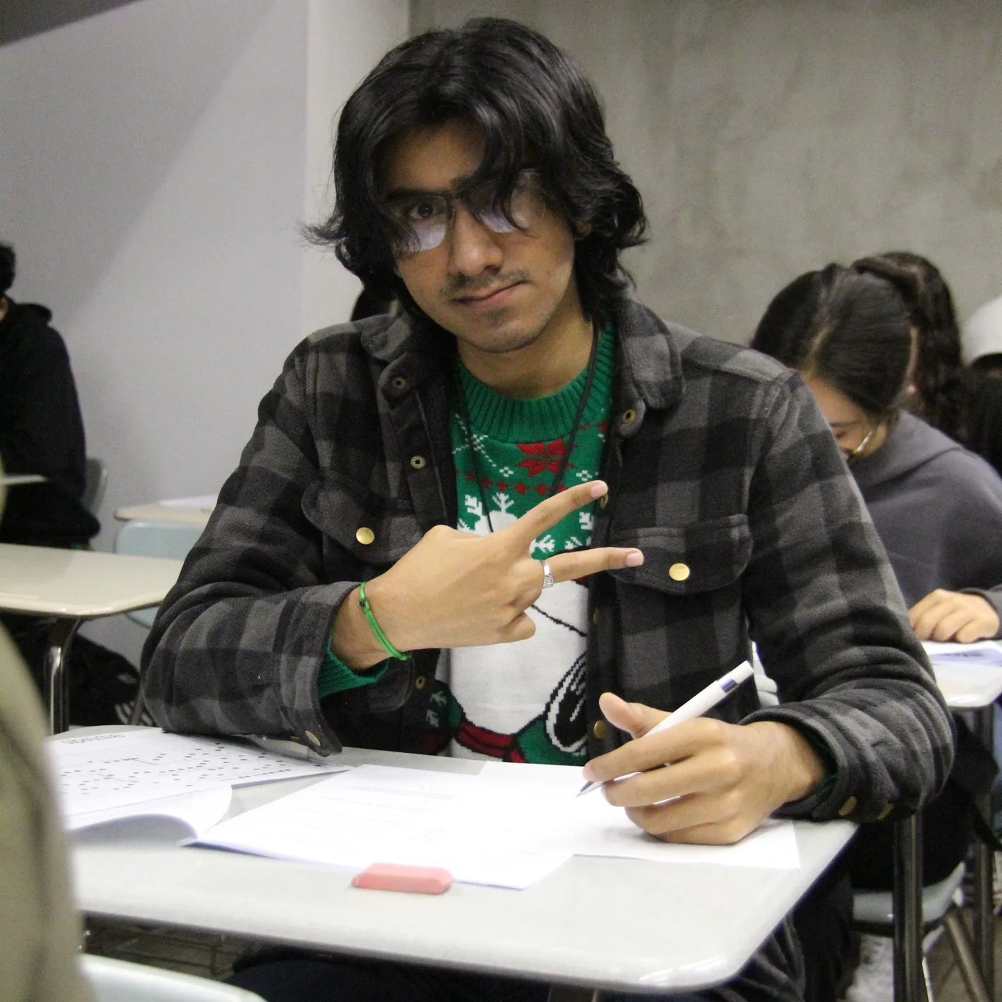 Alumno durante una sesión intensiva de preparación